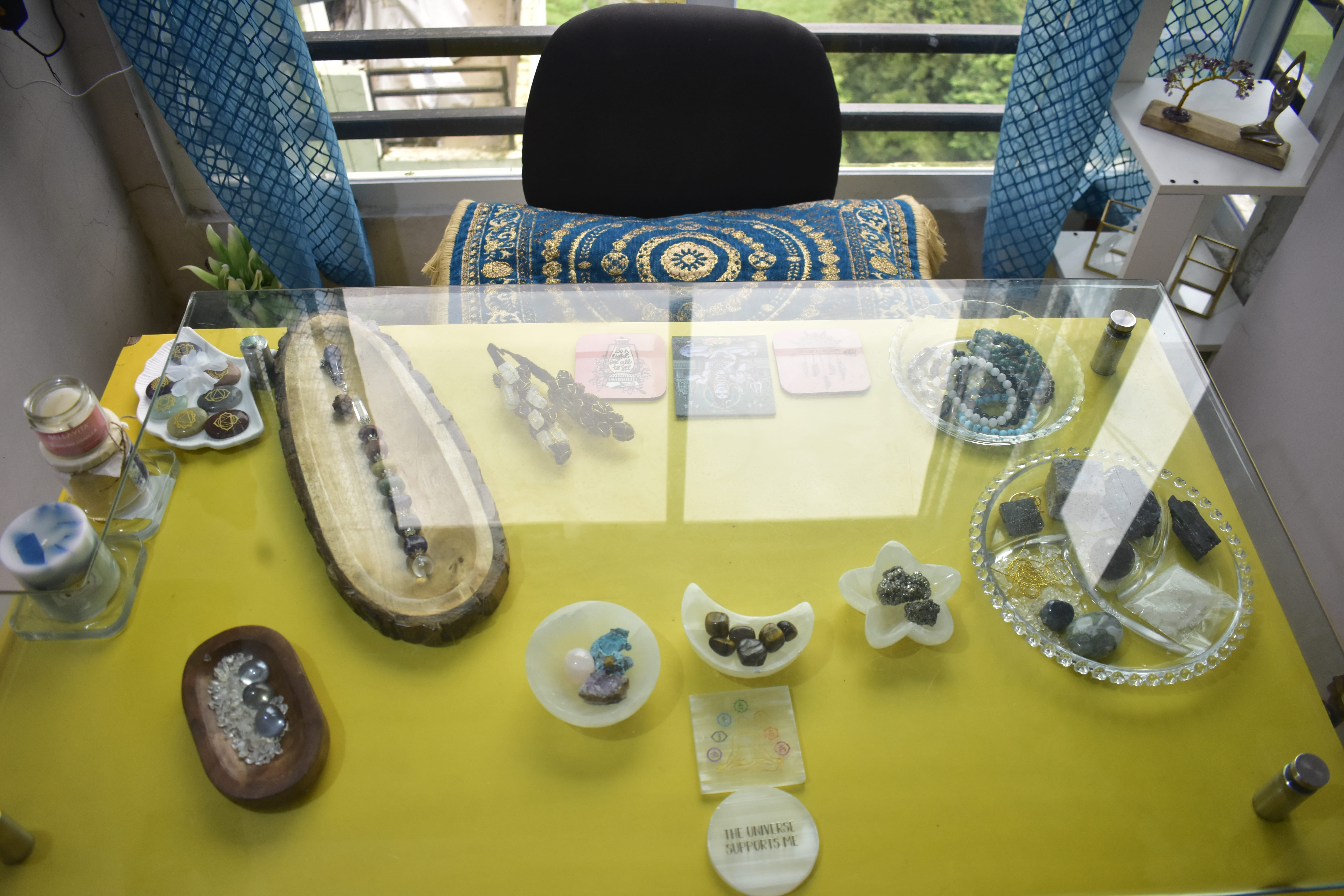 A calming view of the Ashavan healing space